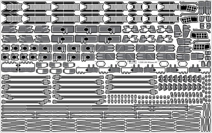 1/200 Pontos Model IJN Mikasa 1905 Detail Up Set 23008F1