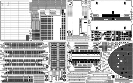 1/200 Pontos Model USS CV-6 Enterprise 1942 Detail Up Set (Teak Tone Deck) 27010FN