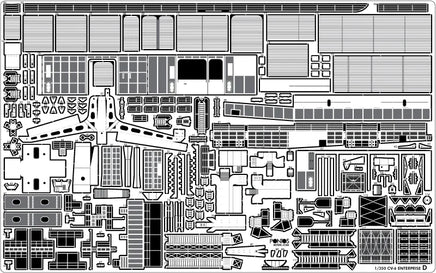1/350 Pontos Model USS CV-6 Enterprise 1942 Detail Up Set (Teak Tone Deck) 37031FN