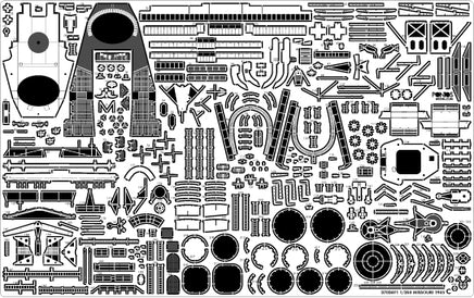 1/350 Pontos Model USS BB-63 Missouri 1945 Detail Up Set for HB (20B Deck Blue) 37034FB