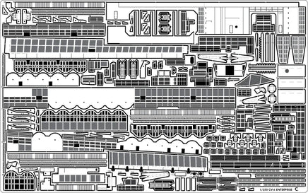 1/350 Pontos Model USS CV-6 Enterprise 1942 Detail Up Set (Teak Tone Deck) 37031FN