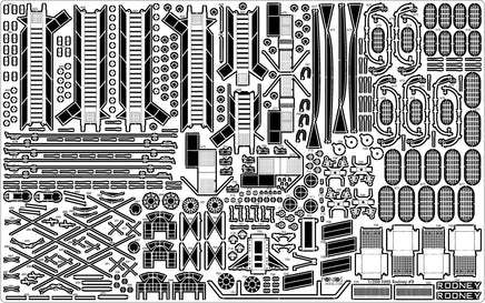 1/200 Pontos Model HMS Rodney 1942 Detail Up Set 23007F1