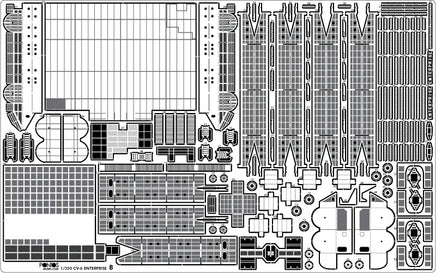 1/350 Pontos Model USS CV-6 Enterprise 1942 Detail Up Set (Teak Tone Deck) 37031FN