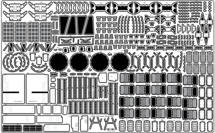 1/200 Pontos Model USS BB-61 Iowa 1944 Detail Up Set (No Wooden Deck) 22004F1