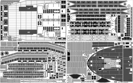 1/200 Pontos Model USS CV-6 Enterprise 1942 Detail Up Set (Teak Tone Deck) 27010FN