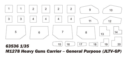 1/35 iLoveKit M1278 Heavy Guns Carrier – General Purpose (JLTV-GP) 63536