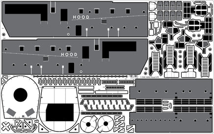 1/200 Pontos Model HMS Hood 1941 Detail Up Set 23009F1