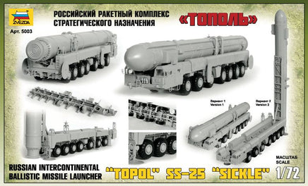 Zvezda Russian Intercontinental Ballistic Missile Launcher "Topol" Ss-25 "Sickler" 5003