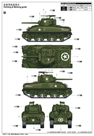 1/16 iLoveKit M4A1 Medium Tank - Late 61617
