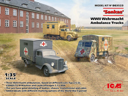 1/35 ICM 'Sankas' WWII Wehrmacht Ambulance Trucks DS3523