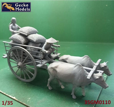1/35 Gecko Models Vietnamese Farmer Cattle Cart Set 35GM0110