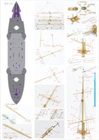 1/200 Pontos Model IJN Mikasa 1905 Detail Up Set 23008F1