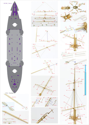 1/200 Pontos Model IJN Mikasa 1905 Detail Up Set 23008F1