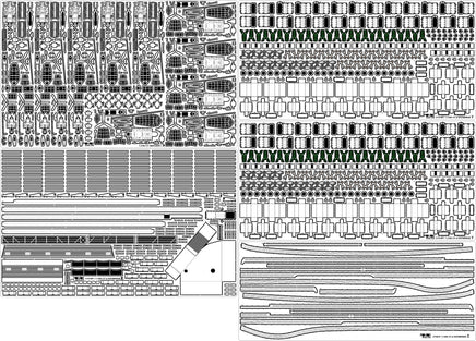 1/200 Pontos Model USS CV-6 Enterprise 1942 Detail Up Set (Teak Tone Deck) 27010FN