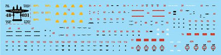 1/48 Fundekals P-38F/G/H Stencils (2 complete sets) 48031