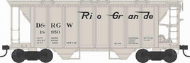 HO Bowser H34 Covered Hopper Denver & Rio Grande Western Road #18362 - 43258