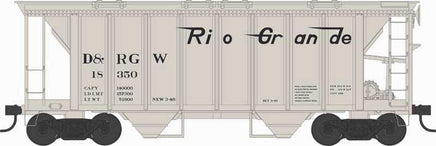 HO Bowser H34 Covered Hopper Denver & Rio Grande Western Road #18362 - 43258