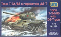 1/72 Uni Model Tank T-34/85 with D5-T Gun 327