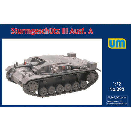 1/72 Uni Model Sturmgeschutz III Ausf A German Tank 292