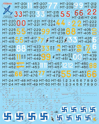 1/48 Fundekals MERSU FINNISH BF109G-2s/G-6s MEET 48040