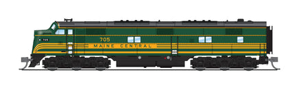 N Broadway Ltd EMD E7A MEC 708 Green & Dulux Gold, Paragon4 Sound/DC/DCC 8766