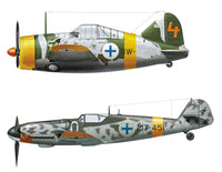1/72 Hasegawa B-239 Buffalo & Messerschmitt Bf109G-6 `Juutilainen´ w/Figure 02439