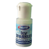 Bottle of Deluxe Materials Icy Sparkles on a white background