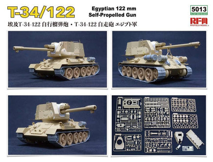 1/35 Ryefield Models T-34/122 Egyptian 122mm Self-Propelled Gun 5013