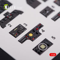 1/48 Kelik F-82 (F,G) Twin Mustang interior 3D decals for Modelsvit kit K48013