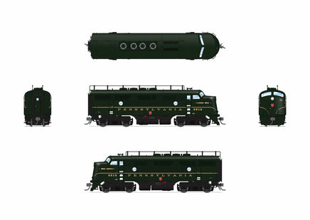 HO Broadway Ltd EMD F3 A/B PRR 9510A/9510B DGLE Single Stripe A-Unit No-Sound / DCC-Ready Unpowered B 9673