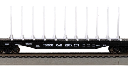 HO Bachmann 52' Center-Beam Flatcar - Tomoco Car #203 - 12908