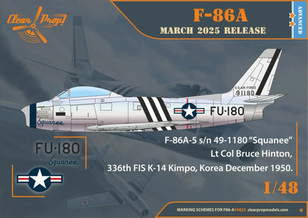 1/48 Clear Prop F-86A in Korea early variants 4825
