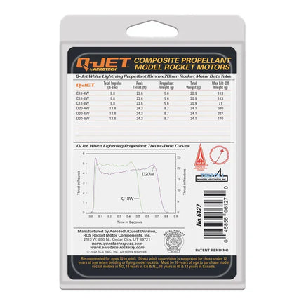 Quest Q-Jet C18-8W White Lightning Complete 2-Motor Launch Pack - Q6127