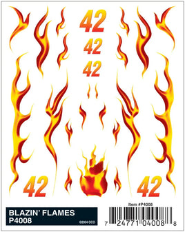 PineCar Blazin' Flames Decal 4008
