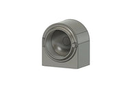 Gray metal bracket on a white background