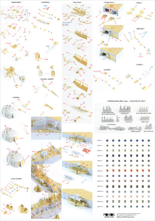 1/350 Pontos Model USS FFG Oliver Hazard Perry Class Detail Up Set "Advanced" Plus Kit 38019F1