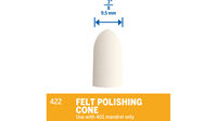 Dremel 3/8" Felt Polishing Cone 422