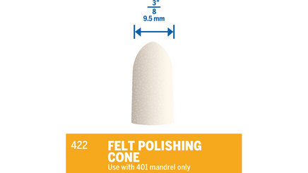 Dremel 3/8" Felt Polishing Cone 422