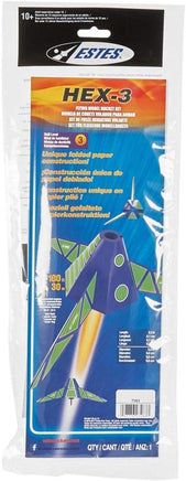 Estes Rockets Hex-3 Flying Model Rocket Kit 007263