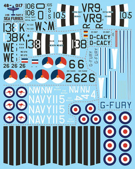 1/48 Fundekals SEA FURIES PT 2 48017