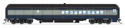 HO Broadway Ltd B&O Coach-Baggage Combine #1497 Blue/Gray/Imitation Gold 9113 - MPM Hobbies