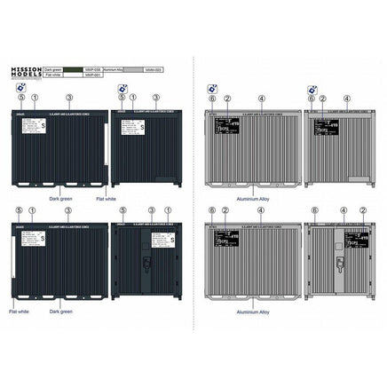 1/35 Gecko Models US Military 8' Storage Container Set (Vietnam War Era) 35GM0112