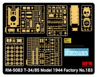 1/35 Ryefield Models T-34/85 Model 1944 Factory No. 183 5083