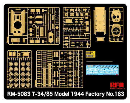 1/35 Ryefield Models T-34/85 Model 1944 Factory No. 183 5083