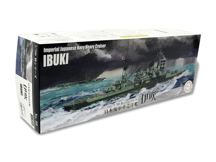 Model ship kit box for Imperial Japanese Navy Heavy Cruiser IBUKI on a white background