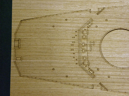 1/350 Pontos Model IJN Musashi Wooden Deck Set 1945 35005WD1