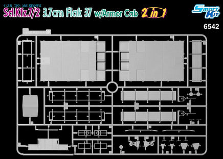 1/35 Dragon Model Sd.Kfz. 7/2 3.7cm Flak 37 w/Armor Cab 6542
