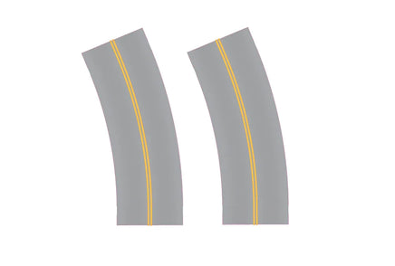 N Easy Streets Aged Asphalt Broad Turn No Passing - No White Lines (Qty 2) 325-3110 - MPM Hobbies
