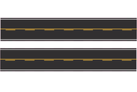HO Easy Streets Straight Section Road - Single Passing (Qty 2) 315-2031 - MPM Hobbies