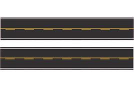 HO Easy Streets Straight Section Road - Single Passing (Qty 2) 315-2031 - MPM Hobbies
